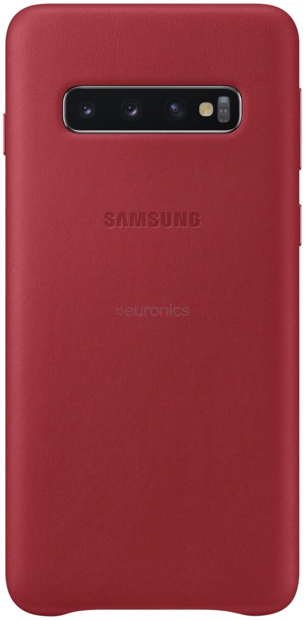 Samsung Galaxy S10 Leather Cover - Red