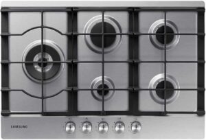 Samsung NA75J3030AS/ET 5 Burner Gas Hob with Cast Iron Grates