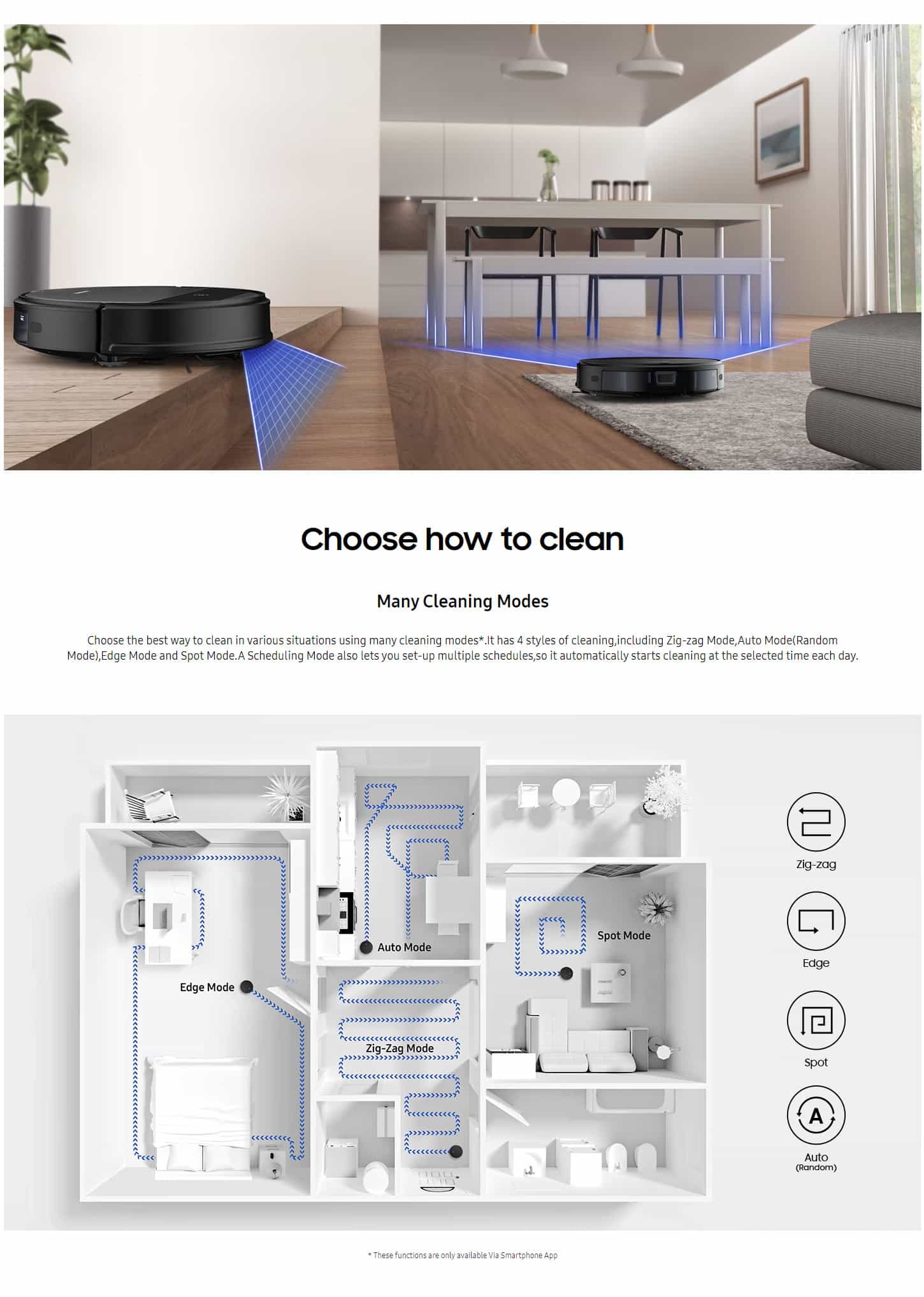 Samsung VR05R5050WK POWERbot Essential with 2-in-1 Vacuum Cleaning & Mopping ALL 7