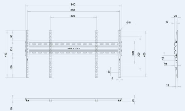 OMB Slim 800 TV Wall Mount - 6139 - Image 2