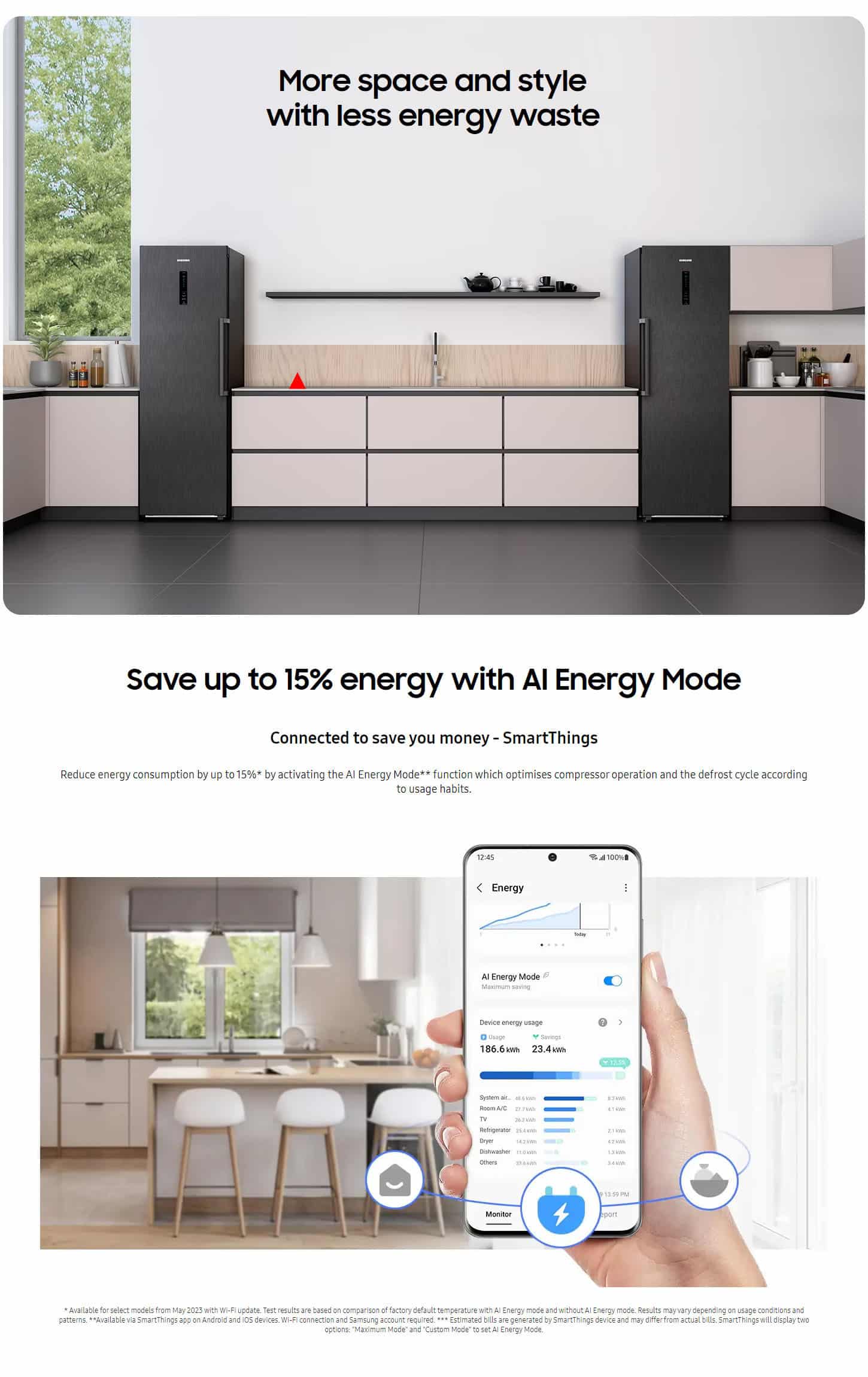 Samsung RR39C7BJ5S9 EF Side by Side Freestanding Fridge ALL 1