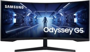 Samsung LC34G55TWWPXEN 34" Odyssey G55T UWQHD 165Hz Curved Gaming Monitor