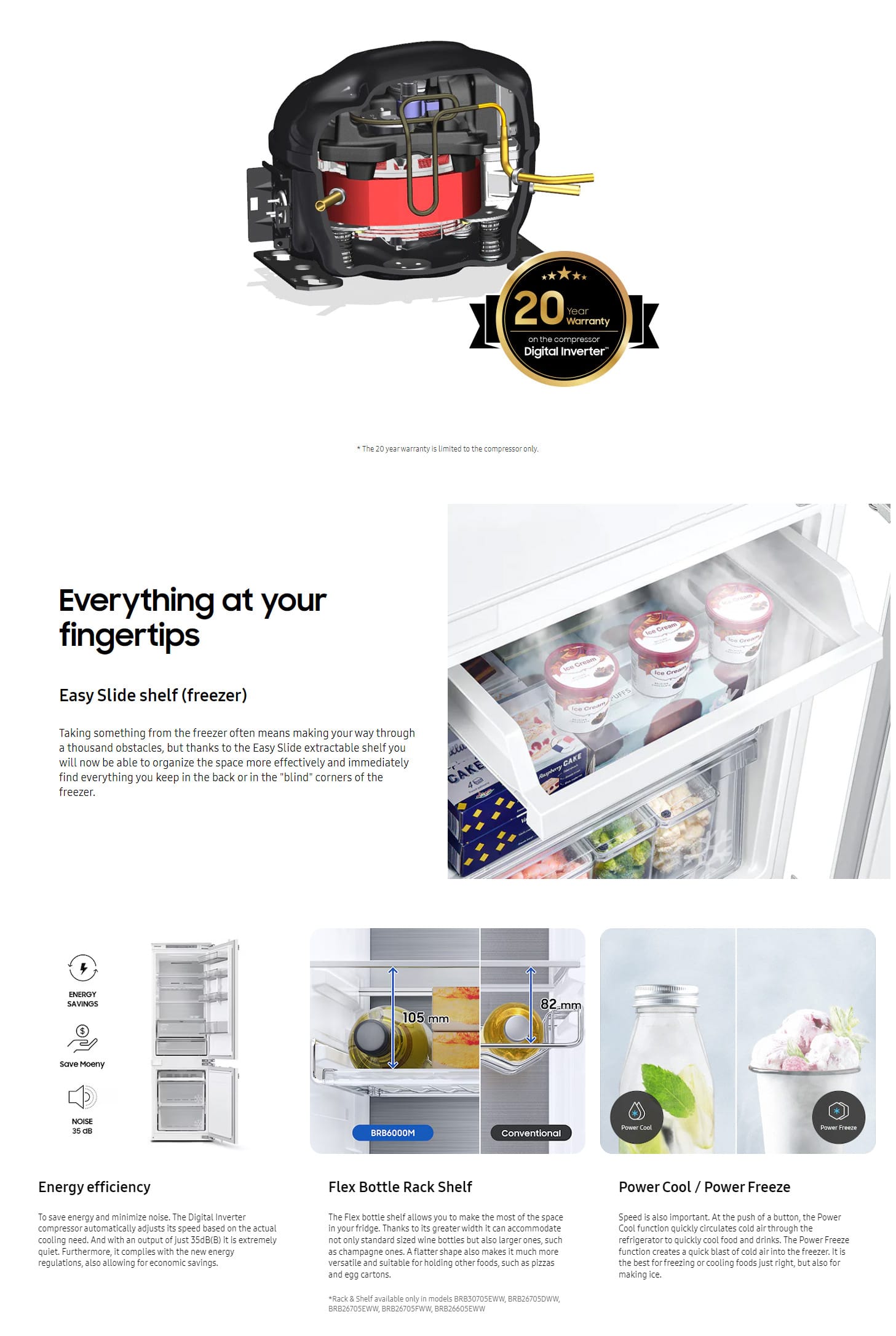 Samsung BRB30705EWW EF Built-In Fridge-Freezer ALL 6