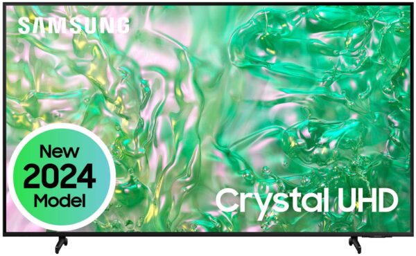 Samsung TV Crystal UHD 4K 75” UE75DU8070UXZT Smart TV Wi-Fi Black 2024, Crystal 4K Processor, 4K Upscaling, AirSlim Design, OTS Lite