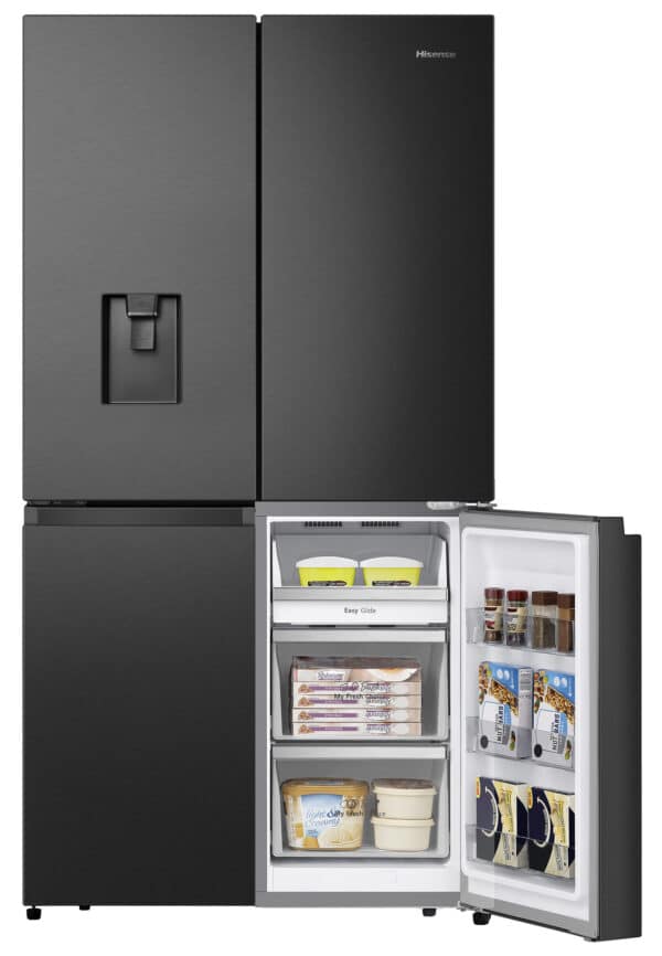 Hisense RQ758N4SWFE PureFlat American Style Fridge Freezer - Black - Image 2