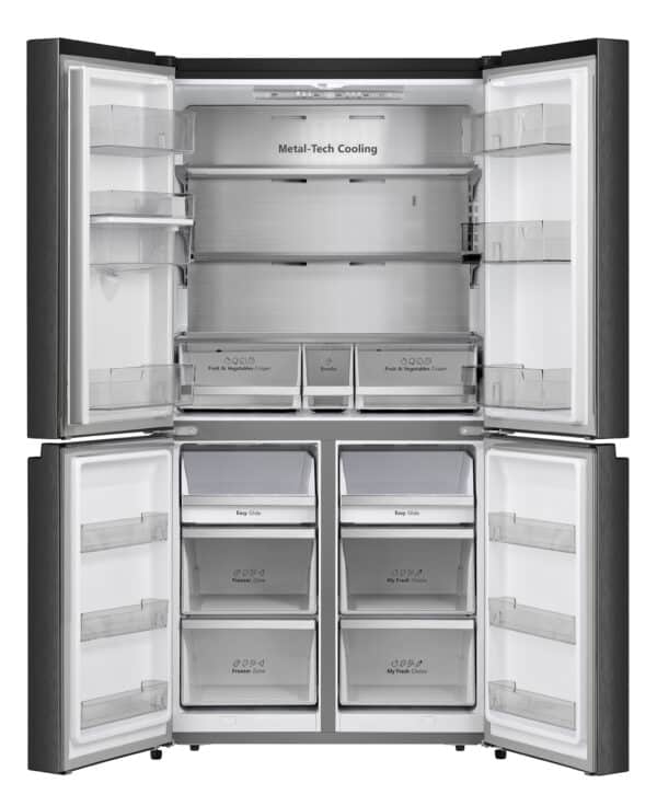 Hisense RQ758N4SWFE PureFlat American Style Fridge Freezer - Black - Image 3
