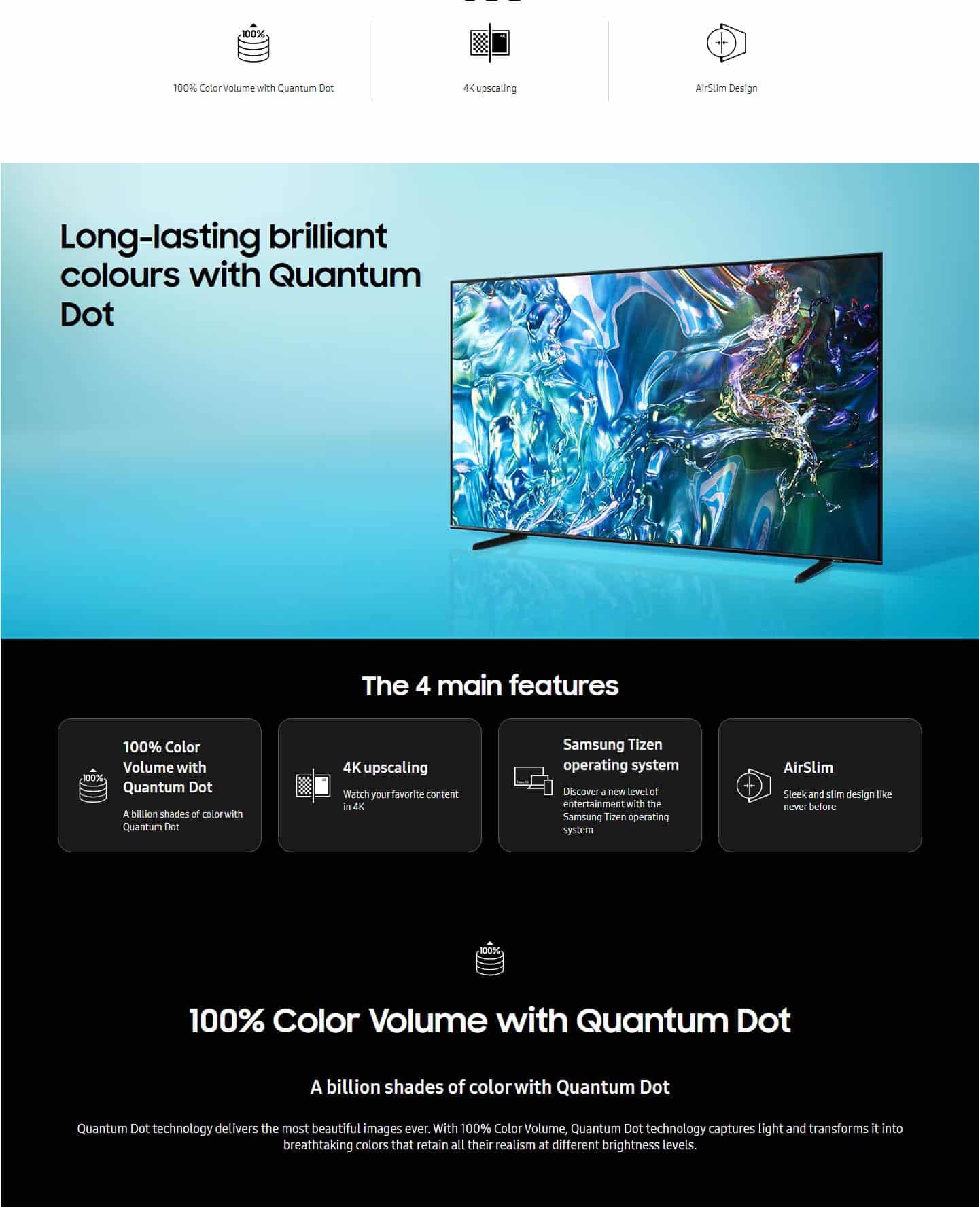 Samsung QE55Q60DAUXZT 55 QLED 4K Ultra HD Smart TV Wi-Fi ALL 1