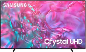 Samsung TV Crystal UHD 4K 98” UE98DU9070UXZT Smart TV Wi-Fi Graphite Black 2024, Crystal 4K Processor, 4K Upscaling, Slim Look, OTS Lite