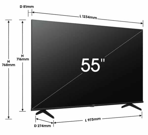 Hisense 55E7NQ 55″ QLED 4K Ultra HD Smart TV Wi-Fi - Image 2