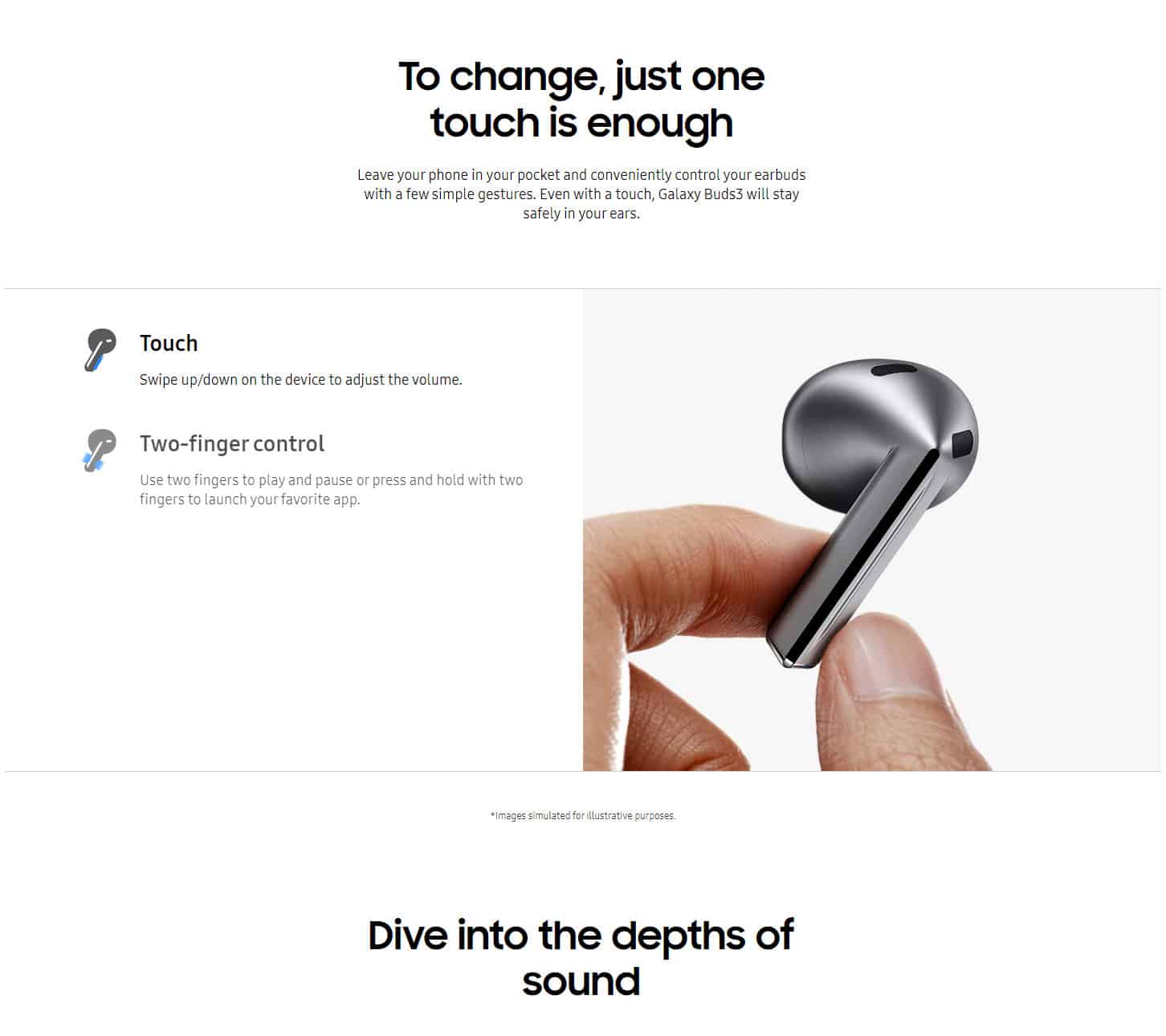 Samsung Galaxy Buds 3 Bluetooth True Wireless Stereo In-Ear Headset - Silver ALL 5