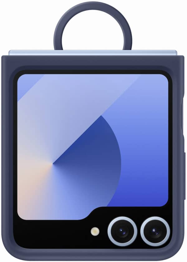 Samsung Galaxy Z Flip6 Silicone Case with Ring - Navy Blue