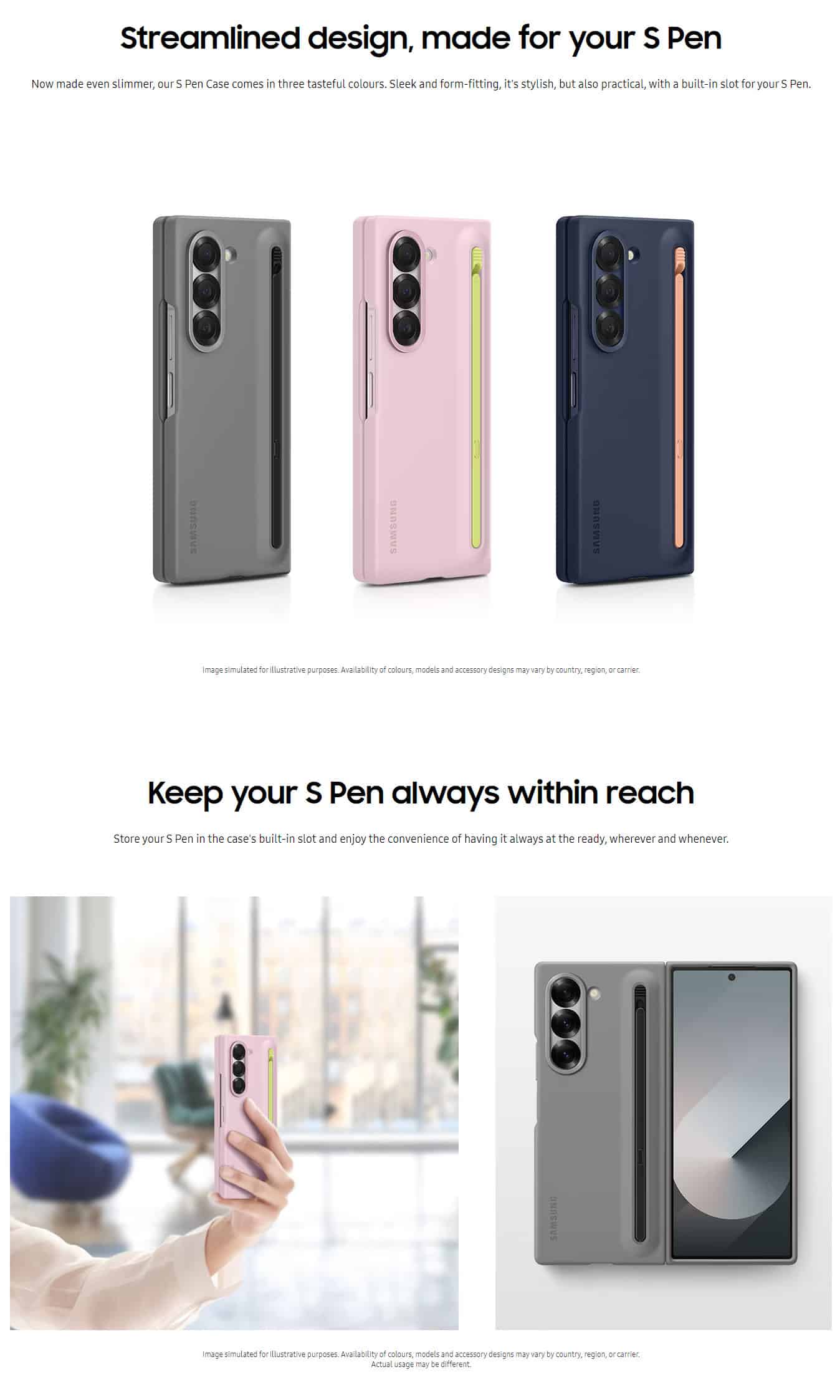 Samsung Galaxy Z Fold6 S Pen Case - Grey ALL 3