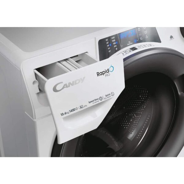 Candy RPW 41066BWMR8-S (Wi-Fi + BLE) RapidÓ PRO Washer Dryer, 10Kg/6Kg 1400rpm - Image 3