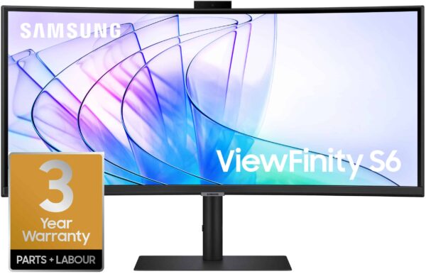 Samsung LS34C652VAUXEN 34" ViewFinity S65VC Ultra WQHD Curved High Resolution Monitor with Webcam