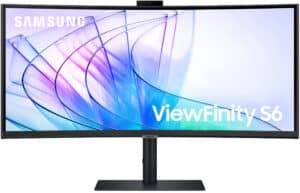 Samsung LS34C652VAUXEN 34" ViewFinity S65VC Ultra WQHD Curved High Resolution Monitor with Webcam