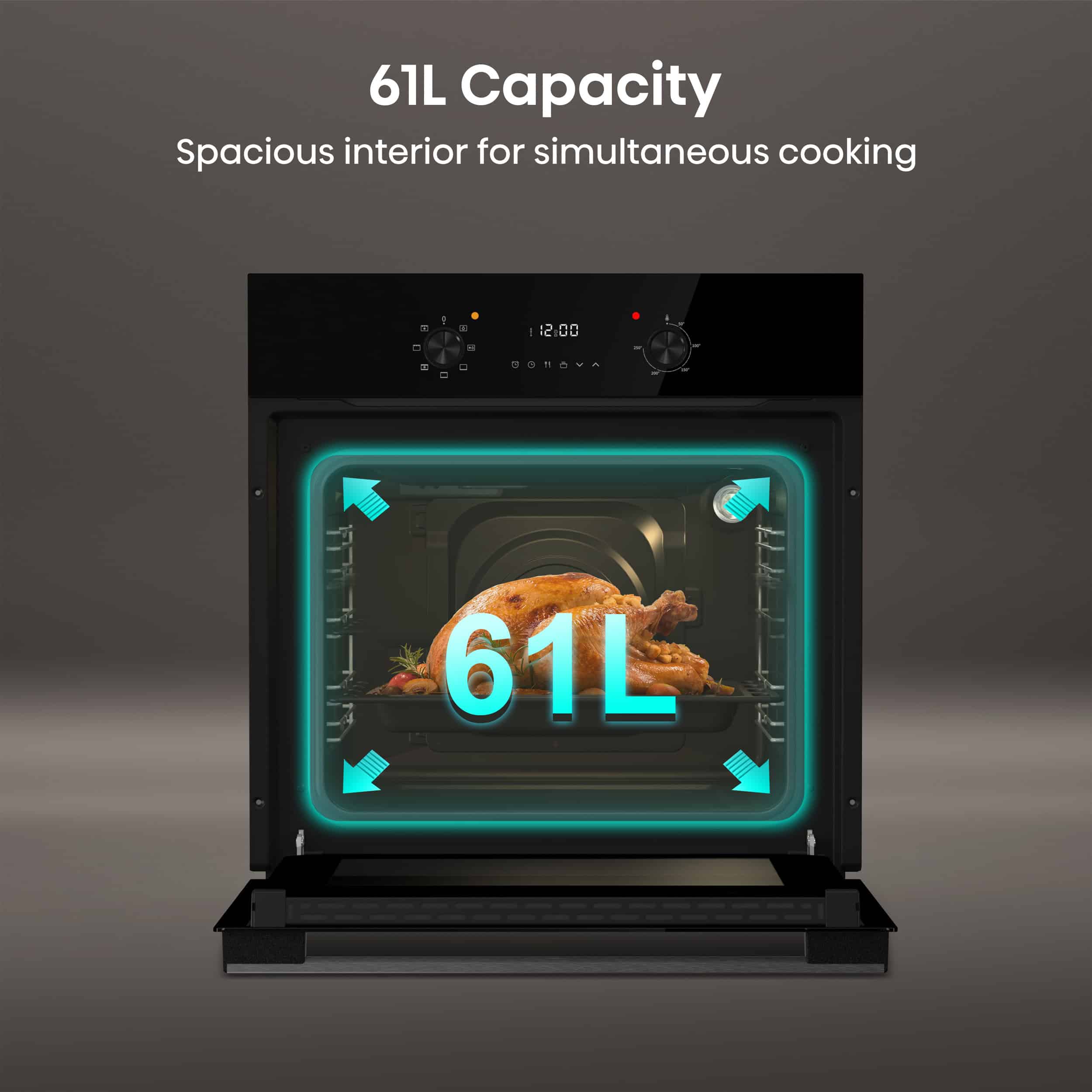 Hisense BI62220AB 61L Class A Multifunction Electric Oven with Grill - Image 3