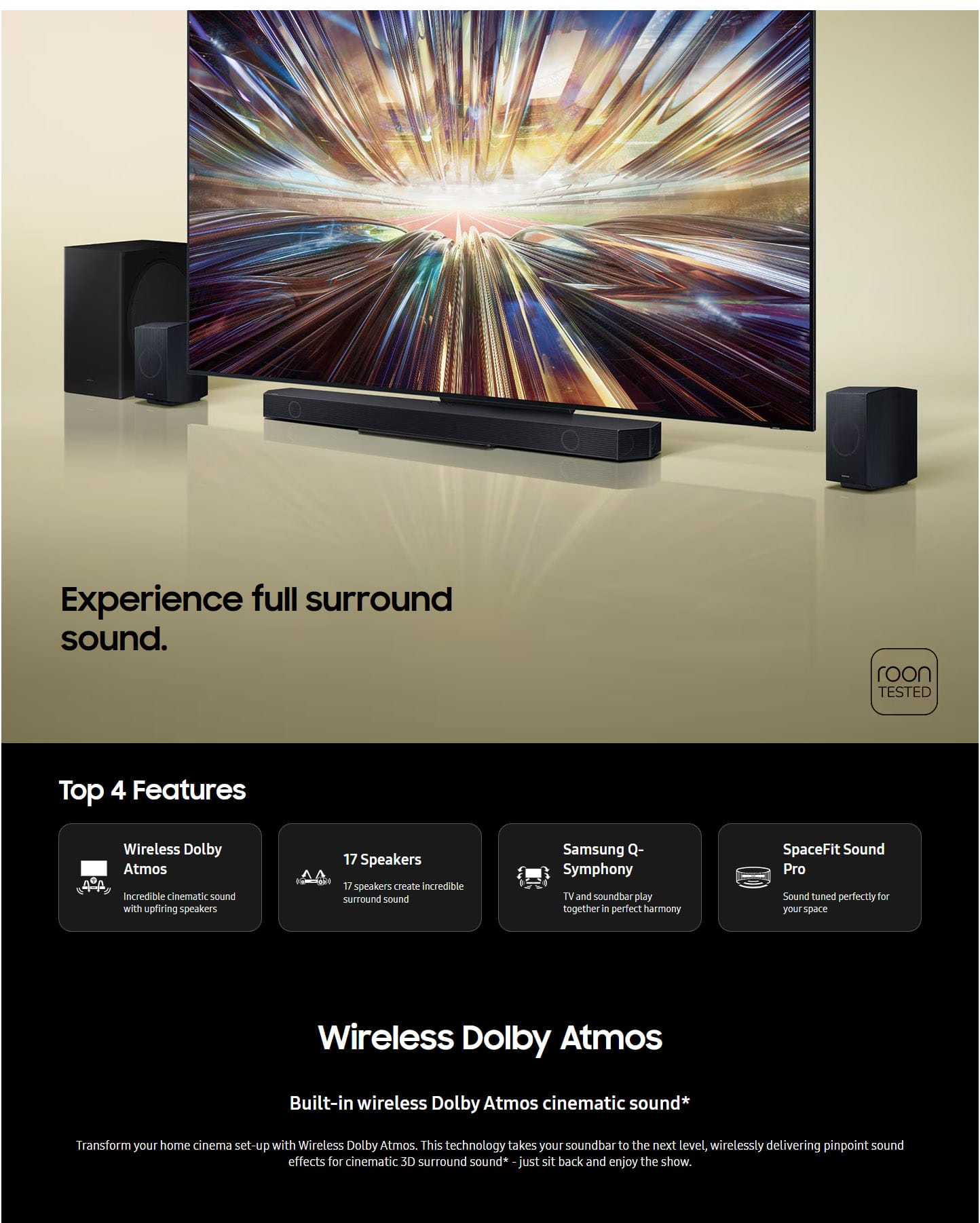 Samsung HW-Q930D ZF Q-Series 9.1.4ch Cinematic Soundbar with Subwoofer and Rear Speakers ALL 1