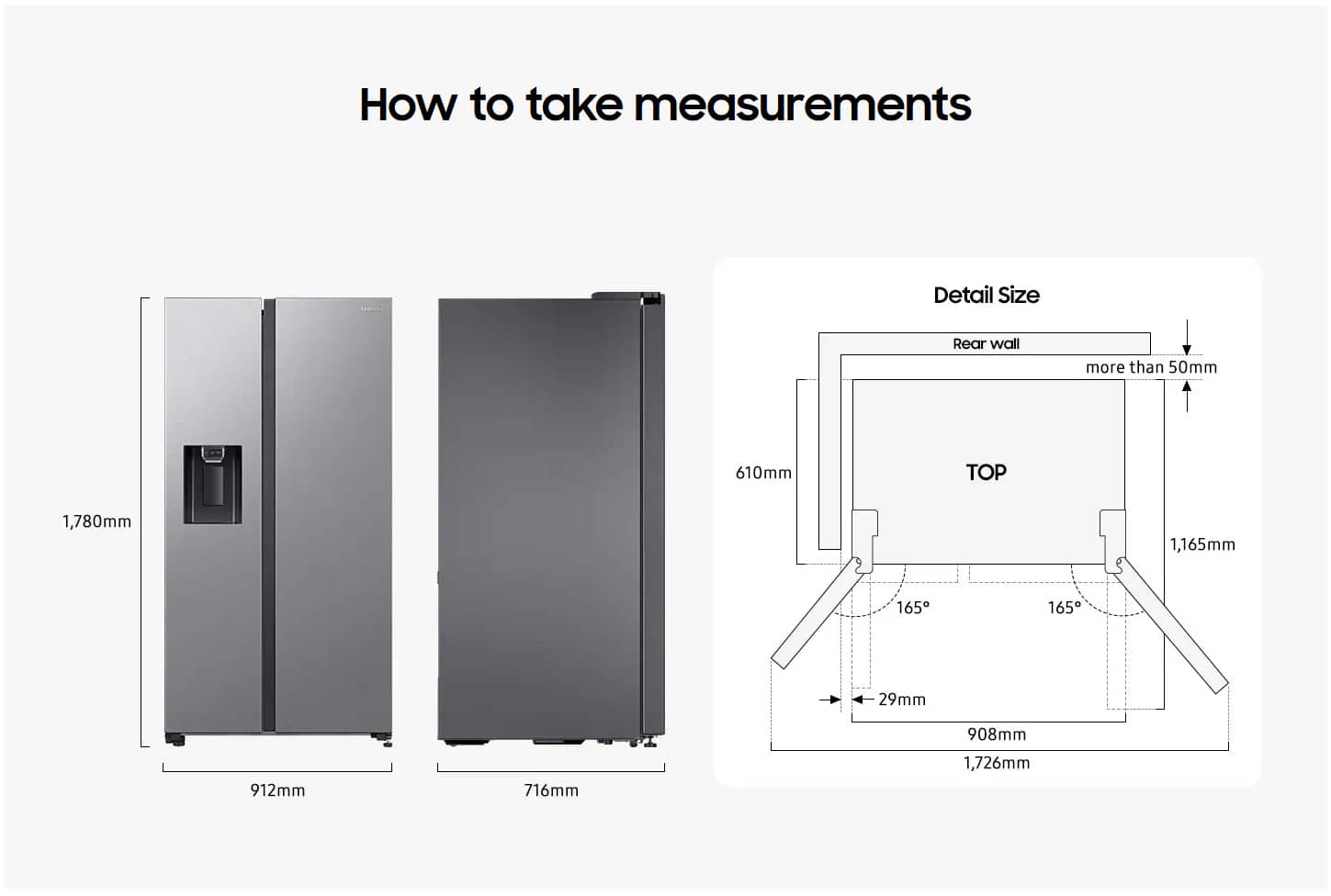Samsung RS64DG53M3SLEF Air Space AI 635L American Style Fridge Freezer ALL 6