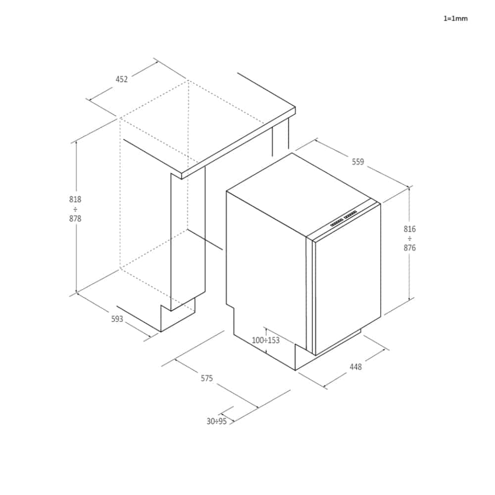 Candy RapidÓ CI1C7SB1FA Wi-Fi 45cm Built-In Dishwasher - Image 9