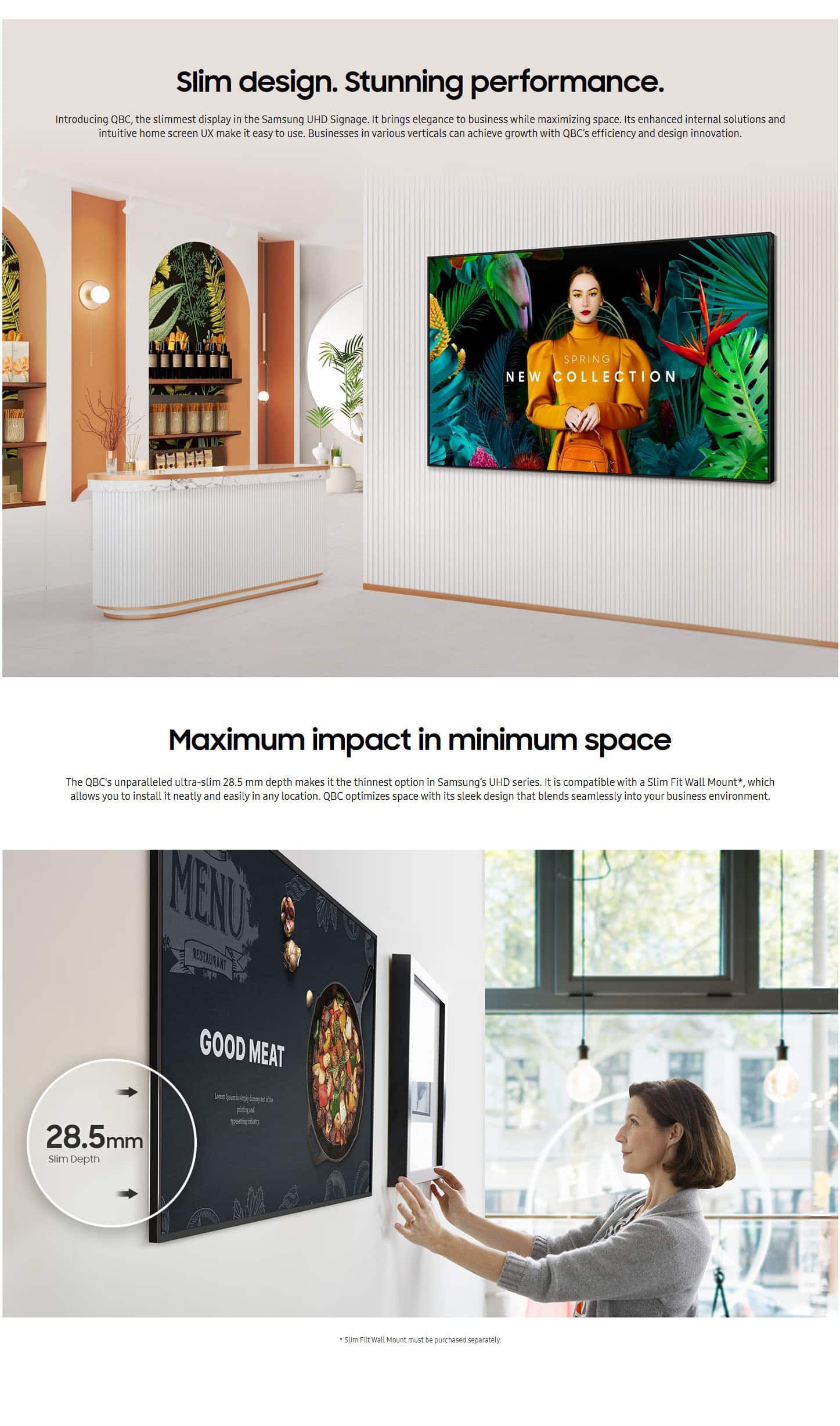 Samsung LH43QBCEBGCXEN 43 Crystal UHD QBC Series Smart Signage ALL 1