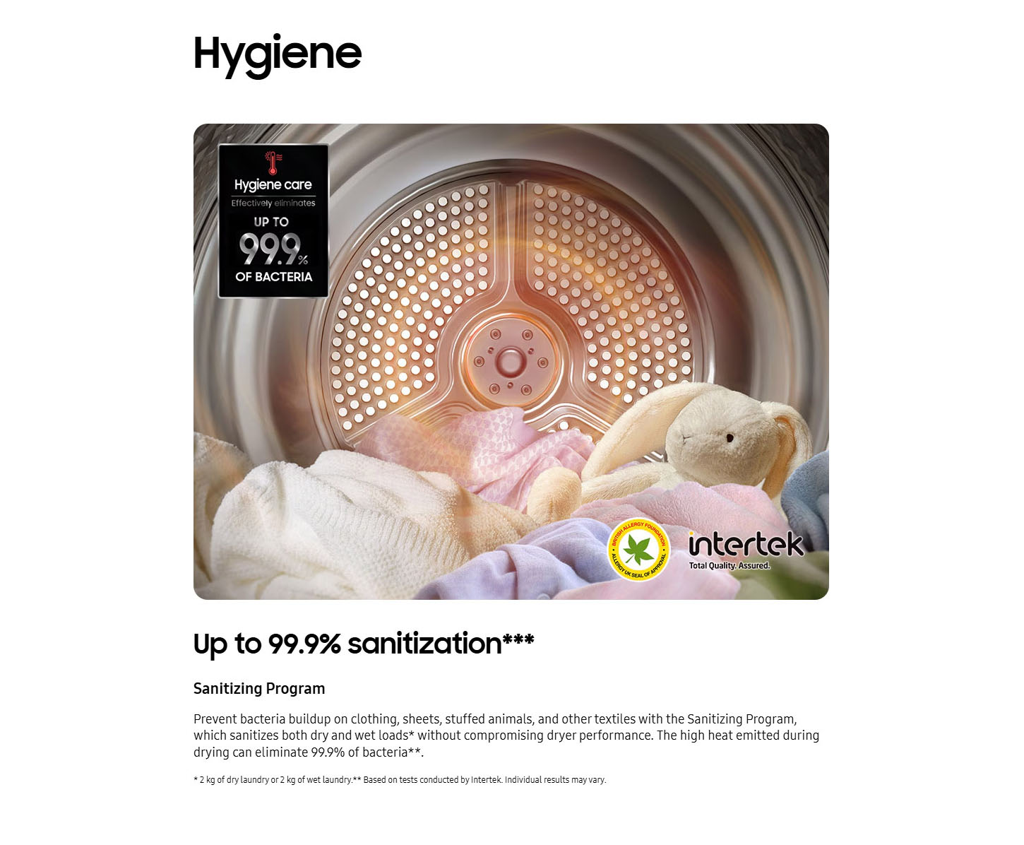 Samsung DV90F09F4SU3 Bespoke AI Tumble Dryer, 9Kg Class A Hygiene