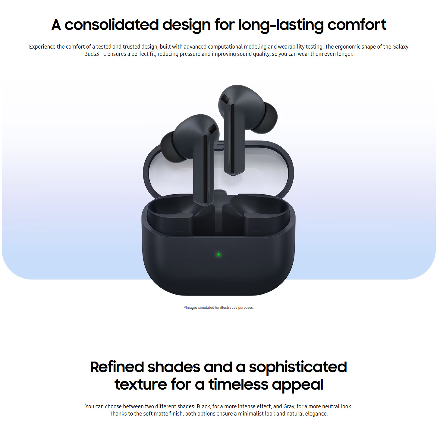 Samsung Galaxy Buds3 FE Bluetooth True Wireless Stereo In-Ear Headset - Black ALL 3