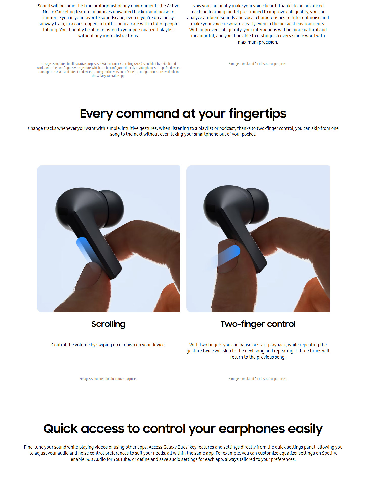Samsung Galaxy Buds3 FE Bluetooth True Wireless Stereo In-Ear Headset - Black ALL 7