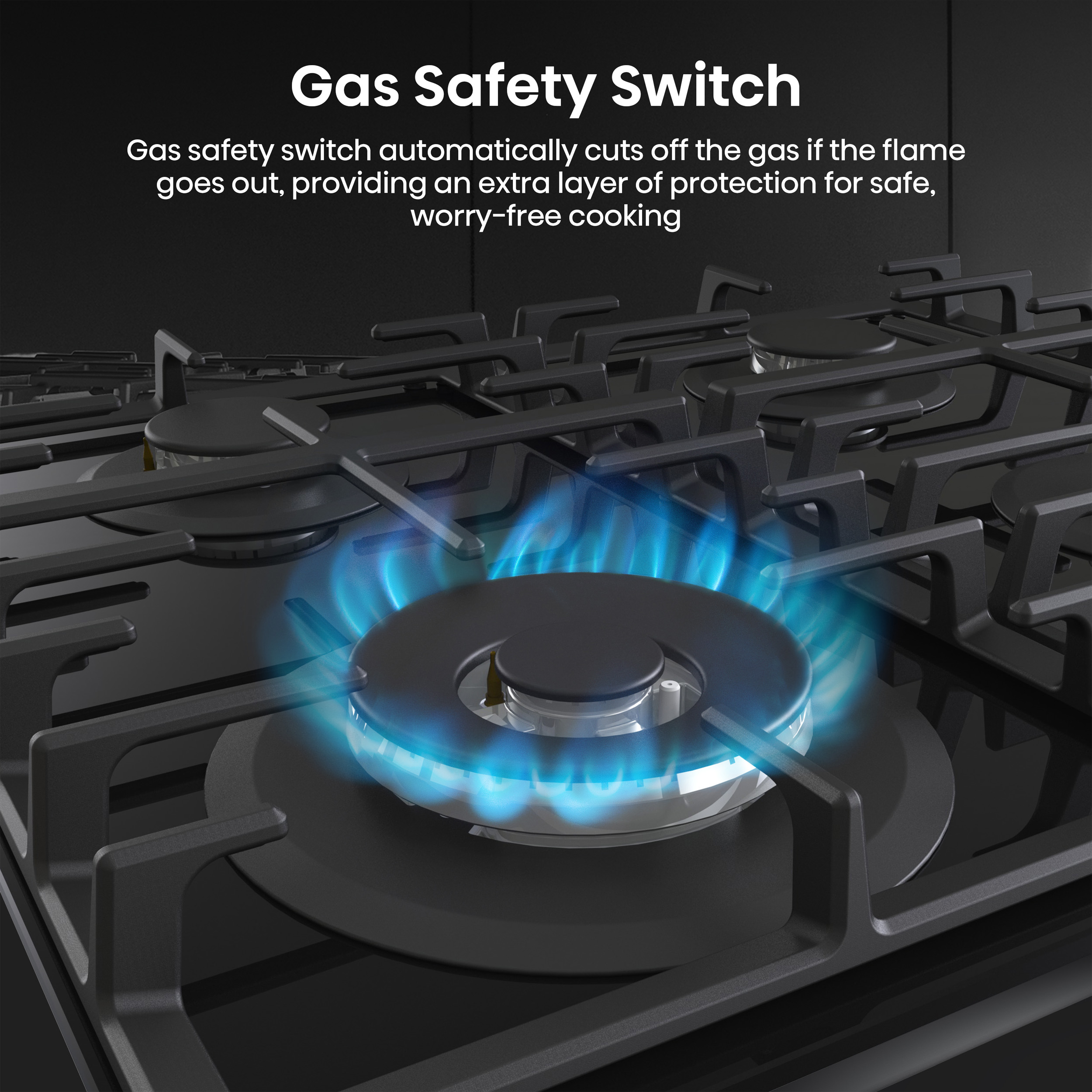 Hisense GG663BHF 60cm 4 Burner Gas Hob - Image 11