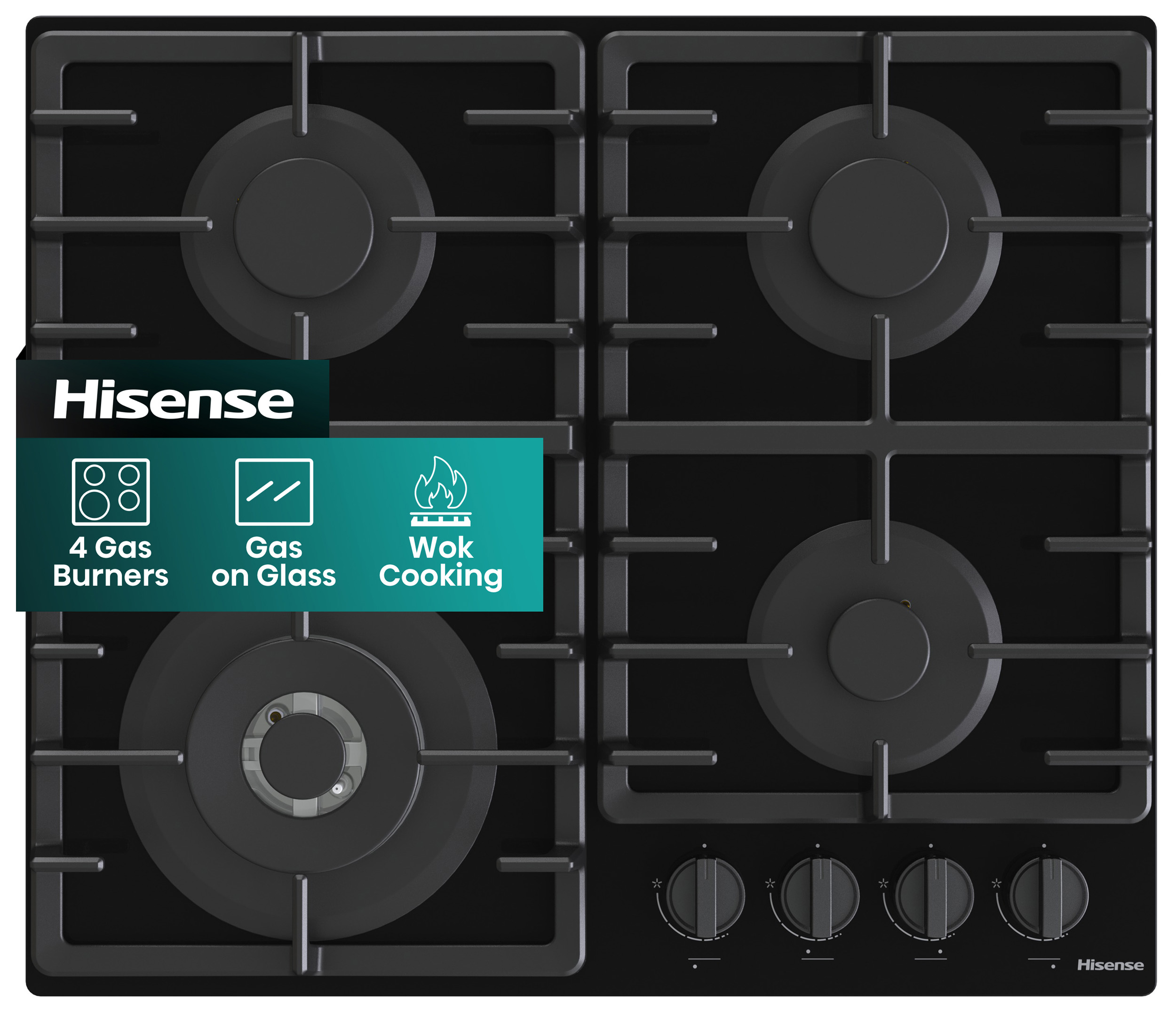 Hisense GG663BHF 60cm 4 Burner Gas Hob - Image 2