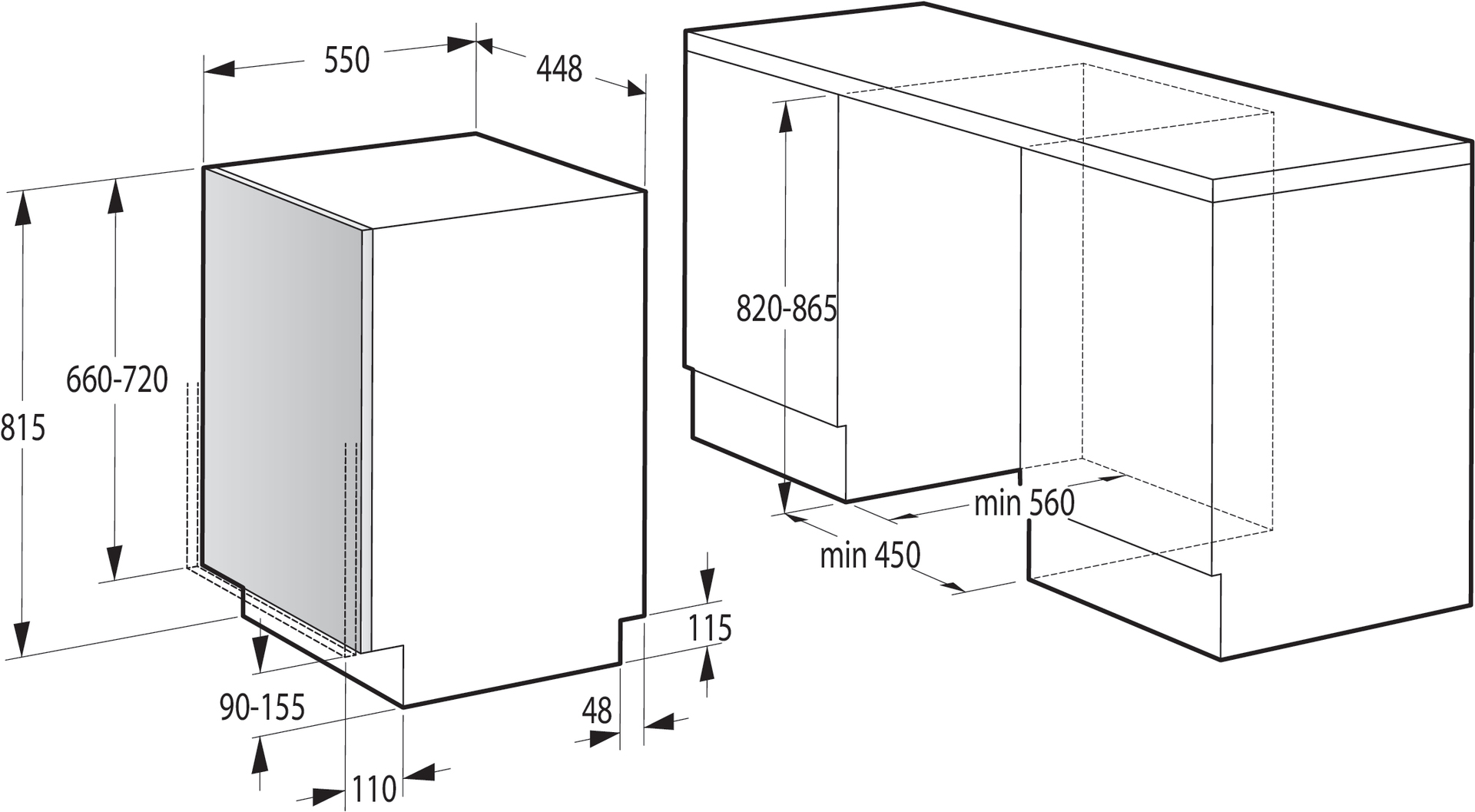 Hisense HV523E10 45cm Built-In Dishwasher - Image 6